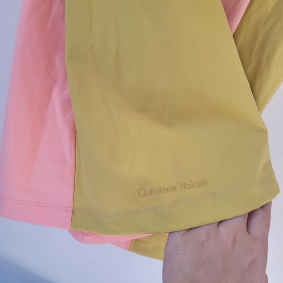 Outdoor Voices One Shoulder Dress Athletic Mini Colorblock Nylon Spandex size S - Picture 3 of 5